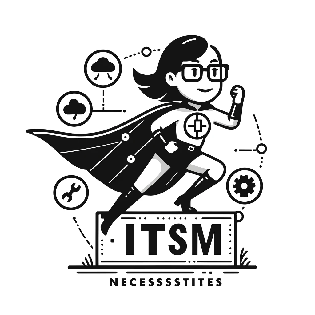 ITSM Necessities" featuring the superheroine character 'ITSM'.